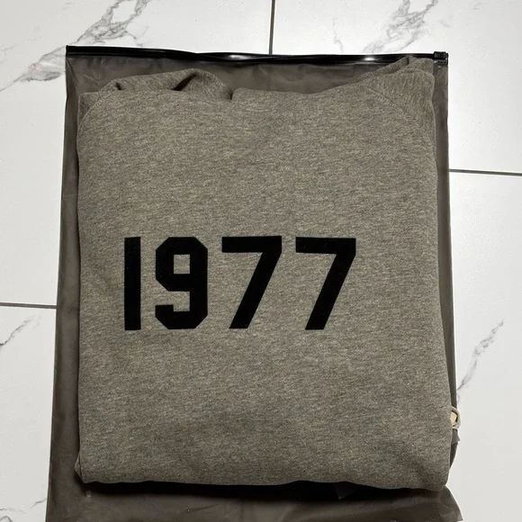 Essentials Gray Hoodie Sweater